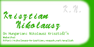 krisztian nikolausz business card